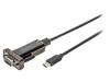 DIGITUS Adaptér USB-RS232 D-Sub 9pin vidlice,USB C vidlice 1m