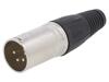 CLIFF Zástrčka XLR vidlice PIN: 4 přímý na kabel pájení stříbřený