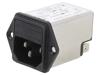 SCHURTER Konektor: napájecí AC zásuvka vidlice 6A 250VAC fastony 6,3mm