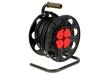 JONEX Prodlužovací síťový kabel bubnový Zásuvky: 4 guma černá 20m