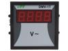 F&F Voltmetr číslicový,instalační 12÷600V Přes.měř: ±1% na panel