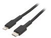 GREEN CELL Kabel USB 2.0 vidlice Apple Lightning,USB C vidlice 1m černá