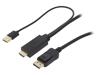 LOGILINK Kabel DisplayPort 1.2,HDCP,HDMI 1.4 1m černá