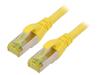 DIGITUS Patch cord S/FTP 6a lanko Cu LSZH žlutá 0,5m 26AWG