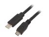 GEMBIRD Kabel USB 2.0 USB B micro vidlice,USB C vidlice zlacený 1,8m