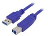 GEMBIRD Kabel USB 3.0 USB A vidlice,USB B vidlice zlacený 0,5m modrá