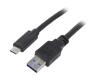 GEMBIRD Kabel USB 3.0 USB A vidlice,USB C vidlice zlacený 1,8m černá