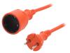 PLASTROL Prodlužovací síťový kabel Zásuvky: 1 PVC oranžová 2x1mm2 10m