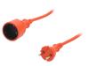 PLASTROL Prodlužovací síťový kabel Zásuvky: 1 PVC oranžová 2x1mm2 20m