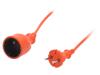 PLASTROL Prodlužovací síťový kabel Zásuvky: 1 PVC oranžová 2x1mm2 25m