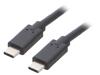 QOLTEC Kabel USB 3.1 USB C vidlice,z obou stran 3m Barva: černá