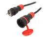 KEL Prodlužovací síťový kabel Zásuvky: 1 guma černá 3x1,5mm2 15m