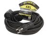 KEL Prodlužovací síťový kabel Zásuvky: 1 guma černá 3x1,5mm2 30m