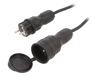 KEL Prodlužovací síťový kabel Zásuvky: 1 guma černá 3x1,5mm2 15m