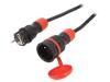 KEL Prodlužovací síťový kabel Zásuvky: 1 guma černá 3x1,5mm2 20m