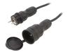 KEL Prodlužovací síťový kabel Zásuvky: 1 guma černá 3x1,5mm2 5m