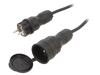 KEL Prodlužovací síťový kabel Zásuvky: 1 guma černá 3x1,5mm2 10m
