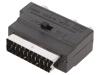 GEMBIRD Mini DIN zásuvka 4pin,RCA zásuvka x3,SCART vidlice černá
