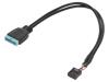 GEMBIRD Kabel: napájecí USB 2.0 9pin,USB 3.0 19pin 0,3m Cablexpert