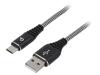 GEMBIRD Kabel USB 2.0 USB A vidlice,USB C vidlice zlacený 2m černá