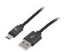 GEMBIRD Kabel USB 2.0 USB A vidlice,USB C vidlice zlacený 1,8m černá