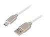 GEMBIRD Kabel USB 2.0 USB A vidlice,USB C vidlice zlacený 1m bílá