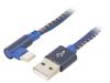GEMBIRD Kabel USB 2.0 USB A vidlice,USB C úhlová zástrčka zlacený 1m
