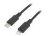 GEMBIRD Kabel USB 2.0 vidlice Apple Lightning,USB C vidlice 1m černá