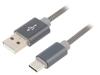 GEMBIRD Kabel USB 2.0 USB A vidlice,USB C vidlice 2m šedá 0,48Gbps