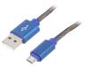 GEMBIRD Kabel USB 2.0 USB A vidlice,USB B micro vidlice zlacený 1m