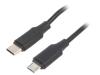 GEMBIRD Kabel USB 2.0 USB B micro vidlice,USB C vidlice 1,5m černá