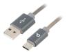 GEMBIRD Kabel USB 2.0 USB A vidlice,USB C vidlice 1m šedá 0,48Gbps