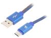 GEMBIRD Kabel USB 2.0 USB A vidlice,USB C vidlice zlacený 1m