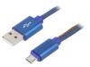 GEMBIRD Kabel USB 2.0 USB A vidlice,USB B micro vidlice zlacený 2m