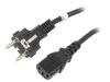 GOOBAY Kabel IEC C13 zásuvka,IEC C14 vidlice PVC 3m černá 10A 250V
