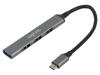 LOGILINK Hub USB USB C USB 3.2 PnP šedá Počet portů: 4 5Gbps