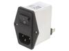 SCHAFFNER Konektor: napájecí AC zásuvka vidlice 4A 250VAC -25÷85C 1mH