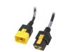 SCHURTER Cable IEC C19 female,IEC C20 male PVC 1m with locking black