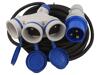 KEL Prodlužovací síťový kabel Zásuvky: 3 guma černá 3x2,5mm2 15m