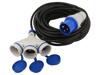 KEL Prodlužovací síťový kabel Zásuvky: 3 guma černá 3x2,5mm2 20m
