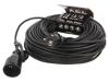 KEL Prodlužovací síťový kabel Zásuvky: 1 guma černá 3x1mm2 40m