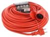 KEL Prodlužovací síťový kabel Zásuvky: 1 guma červená 3x2,5mm2