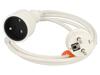 KEL Prodlužovací síťový kabel Zásuvky: 1 PVC bílá 3x1mm2 1,5m 10A