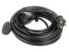 KEL Prodlužovací síťový kabel Zásuvky: 1 PVC černá 3x1,5mm2 10m
