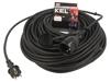 KEL Prodlužovací síťový kabel Zásuvky: 1 guma černá 3x2,5mm2 50m