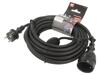 KEL Prodlužovací síťový kabel Zásuvky: 1 guma černá 3x2,5mm2 10m