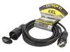 KEL Prodlužovací síťový kabel Zásuvky: 1 guma černá 3x2,5mm2 5m