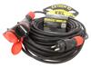 KEL Prodlužovací síťový kabel Zásuvky: 3 guma černá 3x2,5mm2 10m