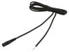 WEST POL Cable wires,DC 5,5/2,1 socket straight 0.75mm2 black 2m