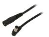 WEST POL Cable DC 5,5/2,5 plug,DC 5,5/2,5 socket angled 0.5mm2 black